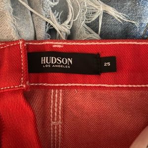 Hudson Red Jean Shorts